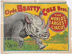 Seller image for [Poster]: Clyde Beatty Cole Bros. Circus for sale by Between the Covers-Rare Books, Inc. ABAA