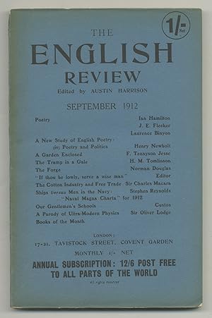 Bild des Verkufers fr The English Review - Vol. XII, No. 2. September, 1912 zum Verkauf von Between the Covers-Rare Books, Inc. ABAA