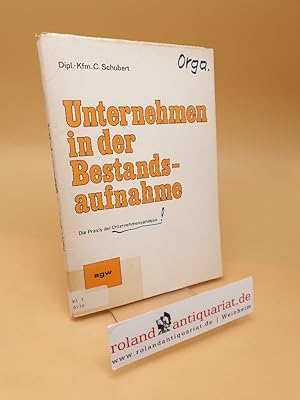 Imagen del vendedor de Unternehmen in der Bestandsaufnahme a la venta por Roland Antiquariat UG haftungsbeschrnkt