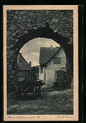 Bild des Verkufers fr Ansichtskarte Zwingenberg / Hessen, von der Holzlese zurck zum Verkauf von Bartko-Reher