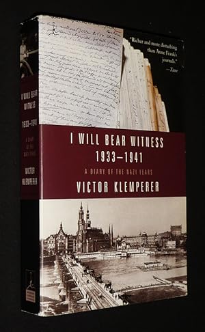 Bild des Verkufers fr I Will Bear Witness: A Diary of the Nazi Years, 1933-1941 zum Verkauf von Abraxas-libris