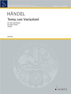 Bild des Verkufers fr Tema con Variazioni : Harfe oder Klavier., Edition Schott zum Verkauf von Smartbuy