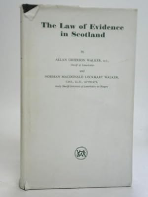 Seller image for The Law of Evidence in Scotland for sale by World of Rare Books