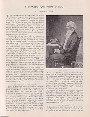 Image du vendeur pour The McDonogh Farm School. An original article from the American Review of Reviews, 1892. mis en vente par Cosmo Books