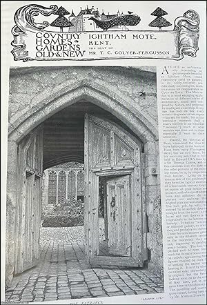 Image du vendeur pour Ightham Mote, Kent. The Seat of Mr. T.C. Colyer-Fergusson. Several pictures and accompanying text, removed from an original issue of Country Life Magazine, 1907. mis en vente par Cosmo Books