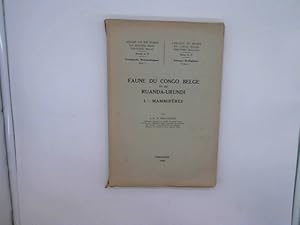 Faune du Congo Belge et du Ruanda-Urundi. 1. Mammifères.