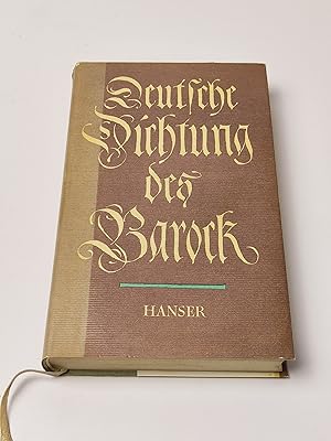 Bild des Verkufers fr Deutsche Dichtung des Barock zum Verkauf von BcherBirne