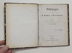 Bild des Verkufers fr Dichtungen von A. Puschkin und M. Lermontow. Deutsch von Theodor Opitz. zum Verkauf von Antiquariat Martin Barbian & Grund GbR