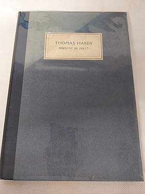 Image du vendeur pour Thomas Hardy: Novelist or Poet? mis en vente par Cambridge Rare Books