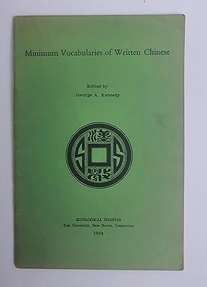 Image du vendeur pour Minimum Vocabularies of Written Chinese mis en vente par tinyBook