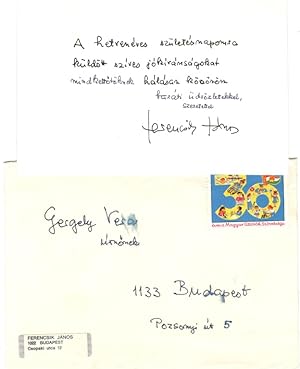 Autograph letter from János Ferencsik (1907-1984), Hungarian conductor.