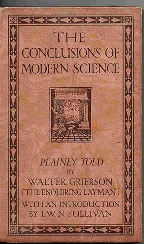 The Conclusions of Modern Science Plainly Told