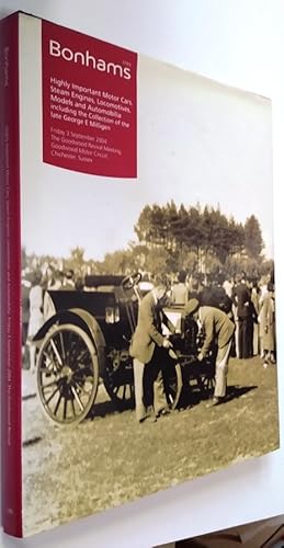 Highly important motor cars, steam engines, locomotives, models and automobilia including the col...