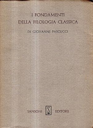 I fondamenti della filologia classica