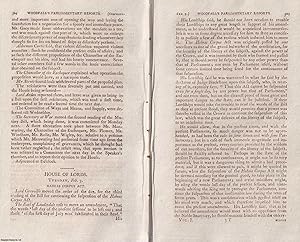 1795 February, Habeas Corpus Bill. A collection of pages from Woodfall's Impartial Report of the ...