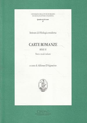 Carte romanze serie 2: Testi e studi italiani