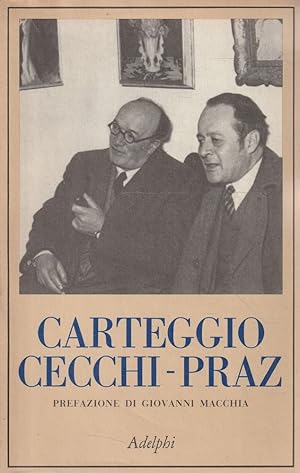 Image du vendeur pour Carteggio Cecchi-Praz mis en vente par Messinissa libri