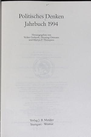 Image du vendeur pour Politisches Denken Jahrbuch 1994. mis en vente par Antiquariat Bookfarm