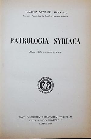 Bild des Verkufers fr Patrologia Syriaca. zum Verkauf von Antiquariat Bookfarm