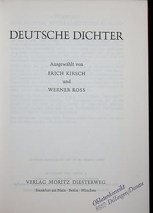 Bild des Verkufers fr Deutsche Dichter. zum Verkauf von Antiquariat Bookfarm