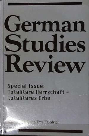 Bild des Verkufers fr Special Issue: Totalitre Herrschaft - totalitres Erbe. zum Verkauf von Antiquariat Bookfarm