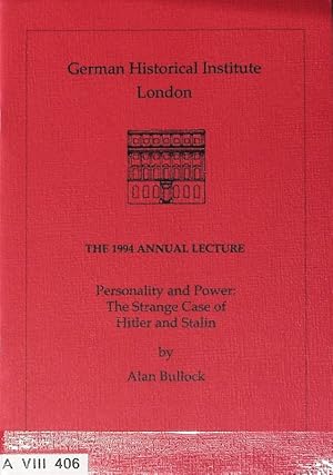 Seller image for Personality and Power: The Strange Case of Hitler and Stalin. The 1994 Annual Lecture. for sale by Antiquariat Bookfarm