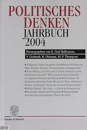 Seller image for Jahrbuch 2004. Politisches Denken. for sale by Antiquariat Bookfarm