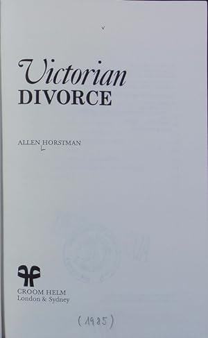 Victorian divorce.