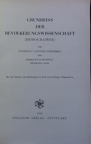 Imagen del vendedor de Grundriss der Bevlkerungswissenschaft (Demographie). a la venta por Antiquariat Bookfarm