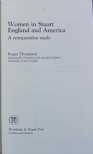 Imagen del vendedor de Women in Stuart England and America : a comparative study. a la venta por Antiquariat Bookfarm