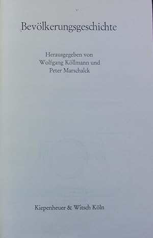 Bevölkerungsgeschichte. Neue wissenschaftliche Bibliothek ; 54.