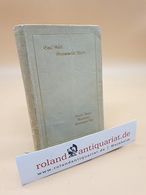 Bild des Verkufers fr Emil Gtts Gesammelte Werke. 3. Band (von 3): Mauserung / Fortunatas Bi zum Verkauf von Roland Antiquariat UG haftungsbeschrnkt