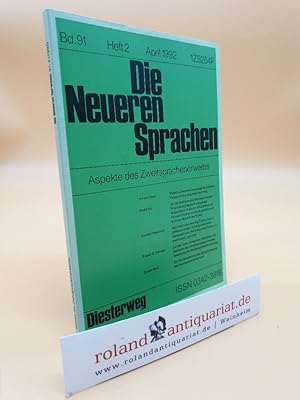 Image du vendeur pour Aspekte des Zweitsprachenerwerbs / Die Neueren Sprachen, Bd. 91, Heft 2 April 1992 (ISSN 0342-3816) mis en vente par Roland Antiquariat UG haftungsbeschrnkt