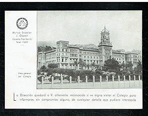 Mutua Escolar J. Gispert. (folleto publicitario). Escuelas Pías-Sarriá.
