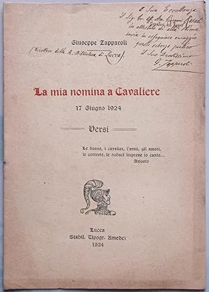 La mia nomina a Cavaliere. 17 Giugno 1924. Versi.