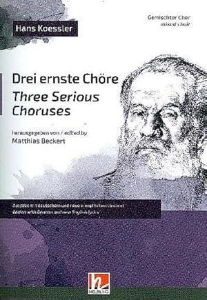 Bild des Verkufers fr Drei ernste Chre / Three Serious Choruses : Fr gemischten Chor a cappella zum Verkauf von Smartbuy