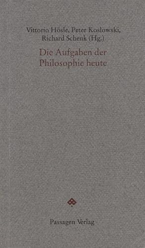 Seller image for Die Aufgaben der Philosophie heute : Akademie anlsslich des zehnjhrigen Bestehens des Forschungsinstituts fr Philosophie Hannover am 26. November 1998 for sale by Smartbuy