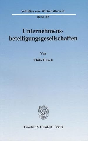 Image du vendeur pour Unternehmensbeteiligungsgesellschaften. mis en vente par Rheinberg-Buch Andreas Meier eK