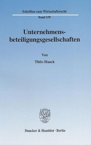 Image du vendeur pour Unternehmensbeteiligungsgesellschaften. mis en vente par BuchWeltWeit Ludwig Meier e.K.