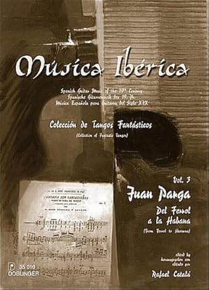 Bild des Verkufers fr Musica Iberica, fr Gitarre. Bd.3 : Spanische Gitarrenmusik aus dem 19. Jahrhundert. Collecci de Tangos Fantasticos. Juan Parga: Del Ferrol a la Habana. Biografischen Hinweisen auf deutsch, spanisch und englisch zum Verkauf von Smartbuy