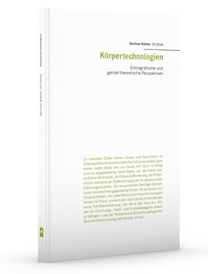 Bild des Verkufers fr Krpertechnologien : Ethnografische und gendertheoretische Perspektiven zum Verkauf von Smartbuy