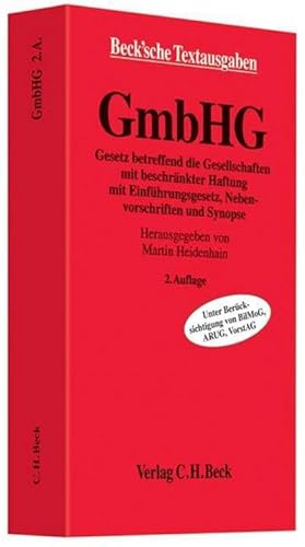 Bild des Verkufers fr GmbHG : Gesetz betreffend die Gesellschaften mit beschrnkter Haftung in der Fassung des Gesetzes zur Modernisierung des GmbH-Rechts und zur Bekmpfung von Missbruchen (MoMiG) mit EGGmbHG, Auszgen aus InsO, EGInsO, AnfG, HGB, EGHGB, HRV und KostO, Paragraphensynopse und Materialien - Rechtsstand: 1. Januar 2010. Unter Bercksichtigung des BilMoG, ARUG und VorstAG zum Verkauf von Smartbuy