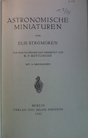 Image du vendeur pour Astronomische Miniaturen. mis en vente par books4less (Versandantiquariat Petra Gros GmbH & Co. KG)