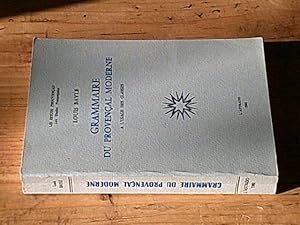 Grammaire du provençal moderne à l'usage des classes