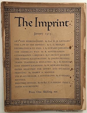 Bild des Verkufers fr The Imprint. January 1913 zum Verkauf von William Glynn