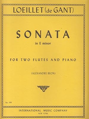 Sonata in e minor for Two Flutes and Piano