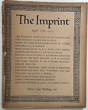 Bild des Verkufers fr The Imprint. April 17th 1913 zum Verkauf von William Glynn