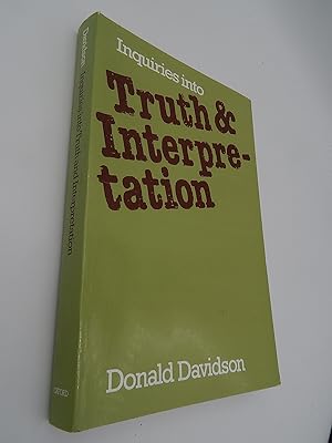 Immagine del venditore per Inquiries Into Truth and Interpretation venduto da Lee Madden, Book Dealer