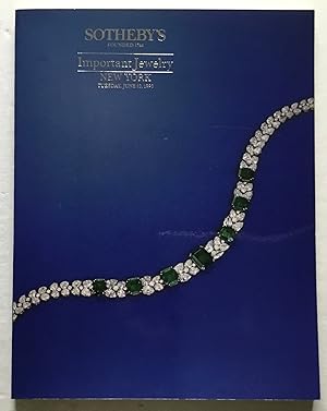 Sotheby's. Important Jewelry. Tuesday, June 12, 1990. [auction catalog]