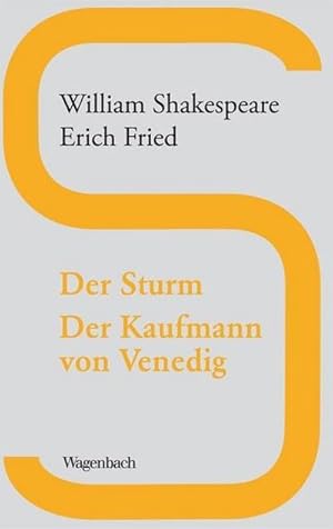 Bild des Verkufers fr Der Sturm / Der Kaufmann von Venedig : Mit einer Einleitung von Friedmar Apel zum Verkauf von Smartbuy